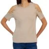 INC International Concepts Women's Grommet Cold-Shoulder Top, Created For Macy's