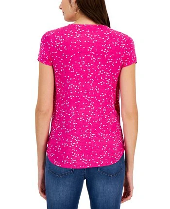 INC International Concepts Women's Printed Draped Surplice Top, Created For Macy's 2 INC International Concepts Women's Printed Draped Surplice Top, Created For Macy's - Image 2