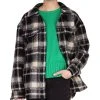 Sanctuary Women's Shay Brushed-Knit Tie-Waist Plaid Shacket