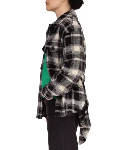 Sanctuary Women's Shay Brushed-Knit Tie-Waist Plaid Shacket -Anne Klein Sales Store 22794787 fpx