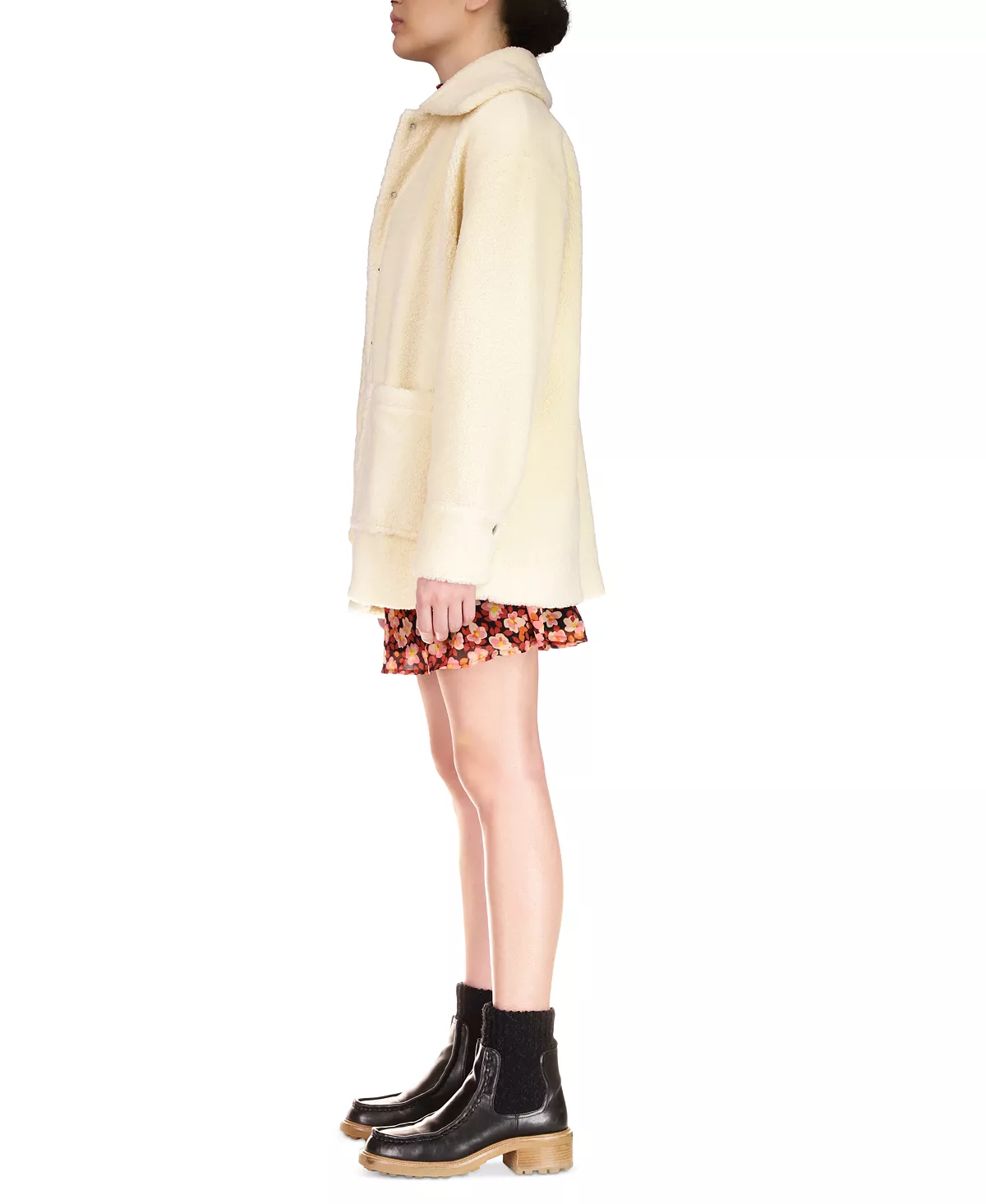 Sanctuary Faux Fur Button Front Retreat Sherpa Jacket 3 Sanctuary Faux Fur Button Front Retreat Sherpa Jacket - Image 3