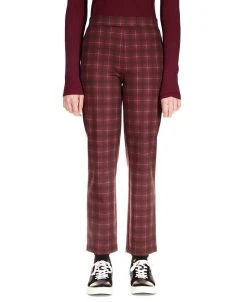 Sanctuary Carnaby Cotton Plaid Kick Crop Pants