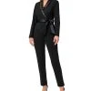Adrianna Papell Women's Sequined-Collar Tuxedo Jumpsuit