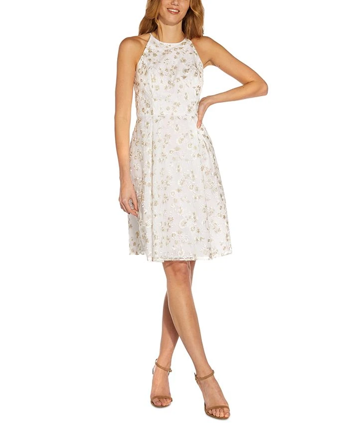 Adrianna Papell Women's Embroidered Fit & Flare Dress 1 Adrianna Papell Women's Embroidered Fit & Flare Dress