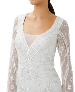 Adrianna Papell Women's Beaded Sequined-Mesh Dress -Anne Klein Sales Store 22801282 fpx