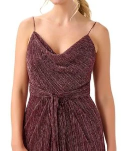 Adrianna Papell Women's Cowl-Neck Tie-Front Dress 9 Adrianna Papell Women's Cowl-Neck Tie-Front Dress -Anne Klein Sales Store 22801370 fpx