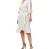 Adrianna Papell Women's Tie-Front Faux-Wrap Dress