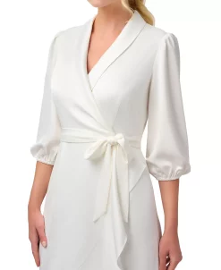Adrianna Papell Women's Tie-Front Faux-Wrap Dress -Anne Klein Sales Store 22801586 fpx
