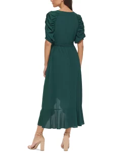 Kensie Ruffled Midi Dress 9 Kensie Ruffled Midi Dress -Anne Klein Sales Store 22803117 fpx