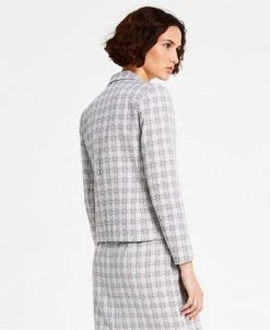 Bar III Women's Tweed Faux Double-Breasted Blazer, Created For Macy's 8 Bar III Women's Tweed Faux Double-Breasted Blazer, Created For Macy's -Anne Klein Sales Store 22803160 fpx