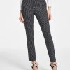 Bar III Women's Mid-Rise Jacquard Ankle Pants, Created For Macy's