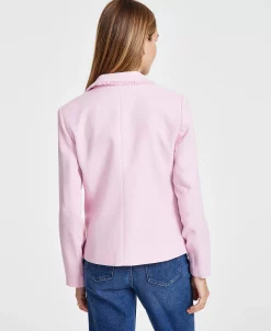 Bar III Women's Faux-Double-Breasted Fringe-Trim Blazer, Created For Macy's -Anne Klein Sales Store 22803268 fpx