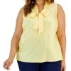 Kasper Plus Size Bow Top