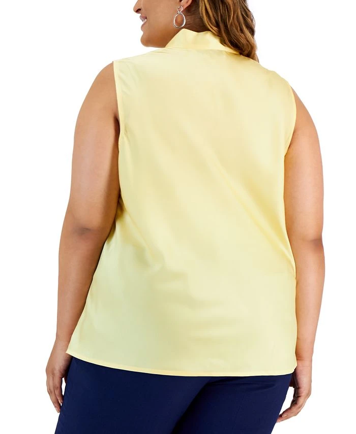 Kasper Plus Size Bow Top 4 Kasper Plus Size Bow Top - Image 4