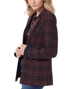 Sam Edelman Women's Margot Embellished Plaid Blazer 6 Sam Edelman Women's Margot Embellished Plaid Blazer -Anne Klein Sales Store 22812760 fpx