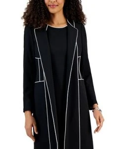 Kasper Women's Long Sleeve Seamed Topper Jacket -Anne Klein Sales Store 22813278 fpx