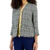 Kasper Women's Tweed 3/4-Sleeve Open-Front Blazer
