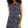 Kasper Women's Floral Print Twist Neck Top