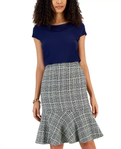 Kasper Women's Cowl-Neck Short-Sleeve Top 18 Kasper Women's Cowl-Neck Short-Sleeve Top -Anne Klein Sales Store 22813449 fpx