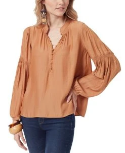 Sam Edelman Women's Emmeline Smocking-Trimmed Blouse
