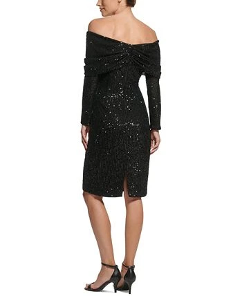 Vince Camuto Women's Off-The-Shoulder Sequined Sheath Dress 2 Vince Camuto Women's Off-The-Shoulder Sequined Sheath Dress - Image 2