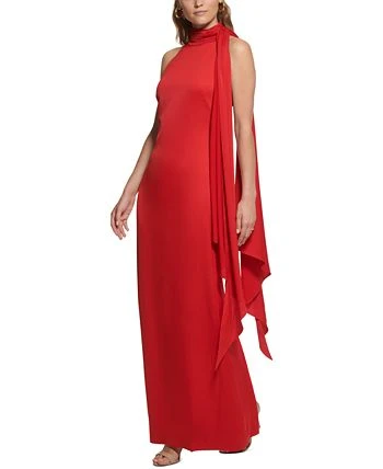Vince Camuto Women's Halter-Neck Satin Sleeveless Gown 3 Vince Camuto Women's Halter-Neck Satin Sleeveless Gown - Image 3