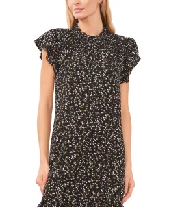 CeCe Women's Floral Ruffled Flutter-Sleeve Dress -Anne Klein Sales Store 22815652 fpx