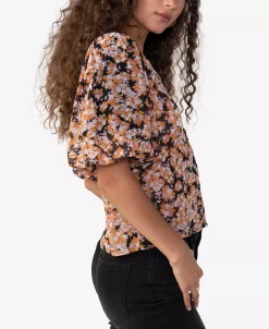 Sanctuary Women's V-Neck Puff-Sleeve Blouse -Anne Klein Sales Store 22824138 fpx