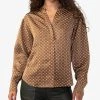 Sanctuary Women's Long-Sleeve Geo-Print Blouse