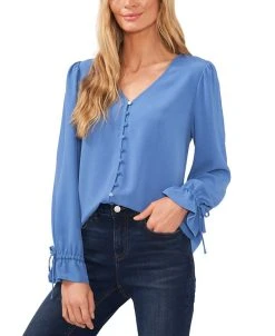 CeCe Tie-Cuff Blouse