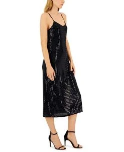 Anne Klein Women's Sequined Midi Slipdress -Anne Klein Sales Store 22836913 fpx