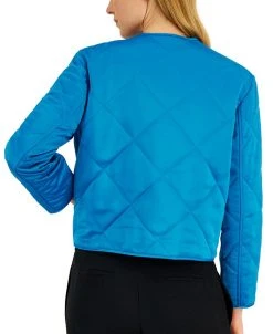 Anne Klein Women's Diamond-Quilted Collarless Jacket -Anne Klein Sales Store 22837397 fpx 1
