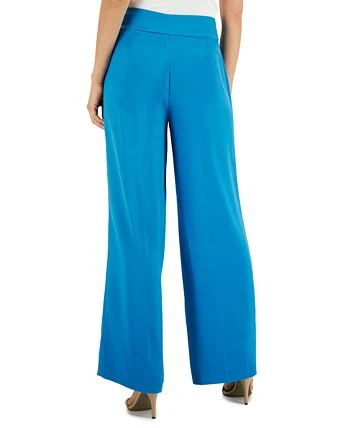 Anne Klein Montreal Satin High-Rise Side-Zip Wide-Leg Pants 2 Anne Klein Montreal Satin High-Rise Side-Zip Wide-Leg Pants - Image 2