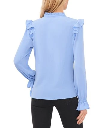 CeCe Pleated Ruffled Top 2 CeCe Pleated Ruffled Top - Image 2