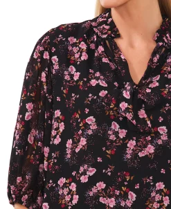 CeCe Women's Ruffled Tie-Neck Balloon-Sleeve Blouse 12 CeCe Women's Ruffled Tie-Neck Balloon-Sleeve Blouse -Anne Klein Sales Store 22838440 fpx