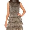 1.STATE Women's Sleeveless Smocked Tiered Dress