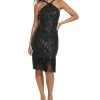 Vince Camuto Women's Sequin Halter-Neck Sheath Dress
