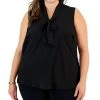 Kasper Plus Size Bow Top