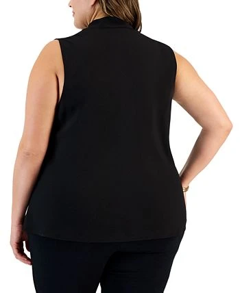 Kasper Plus Size Bow Top 2 Kasper Plus Size Bow Top - Image 2
