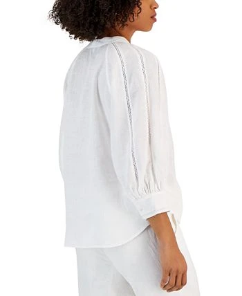 Charter Club Women's Linen 3/4-Sleeve Top, Created For Macy's 2 Charter Club Women's Linen 3/4-Sleeve Top, Created For Macy's - Image 2