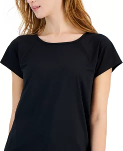 ID Ideology Women's Textured Short Sleeve T-Shirt, Created For Macy's -Anne Klein Sales Store 22851264 fpx