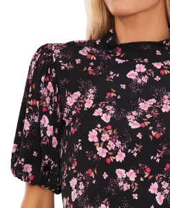 CeCe Women's Mock-Neck Balloon-Short-Sleeve Top -Anne Klein Sales Store 22854690 fpx