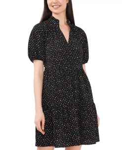 CeCe Women's Short-Sleeve Baby Doll Tiered Dress -Anne Klein Sales Store 22855032 fpx
