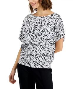 Alfani Women's Banded-Hem Boat-Neck Top, Created For Macy's