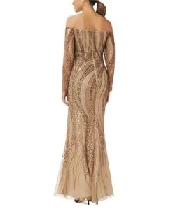 Adrianna Papell Women's Beaded Off-The-Shoulder Gown 5 Adrianna Papell Women's Beaded Off-The-Shoulder Gown -Anne Klein Sales Store 22864825 fpx