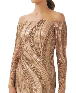 Adrianna Papell Women's Beaded Off-The-Shoulder Gown 6 Adrianna Papell Women's Beaded Off-The-Shoulder Gown -Anne Klein Sales Store 22864826 fpx