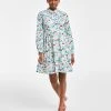 Charter Club Women's Floral-Print Long-Sleeve Shirtdress, Created For Macy's