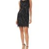 Adrianna Papell Women's Embellished Fringe-Hem Dress