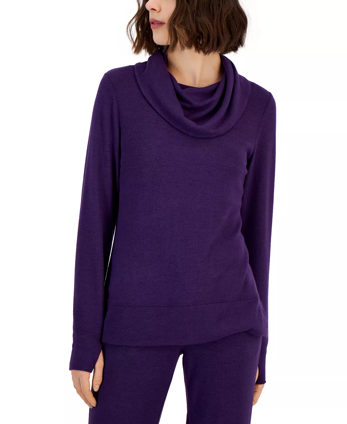 ID Ideology Women's Mushy Knit Cowlneck Top, Created For Macy's 4 ID Ideology Women's Mushy Knit Cowlneck Top, Created For Macy's - Image 4