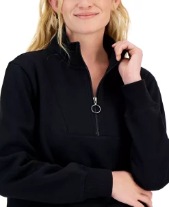 ID Ideology Women's Relaxed Colorblocked Zip Sweatshirt Pullover, Created For Macy's -Anne Klein Sales Store 22876801 fpx